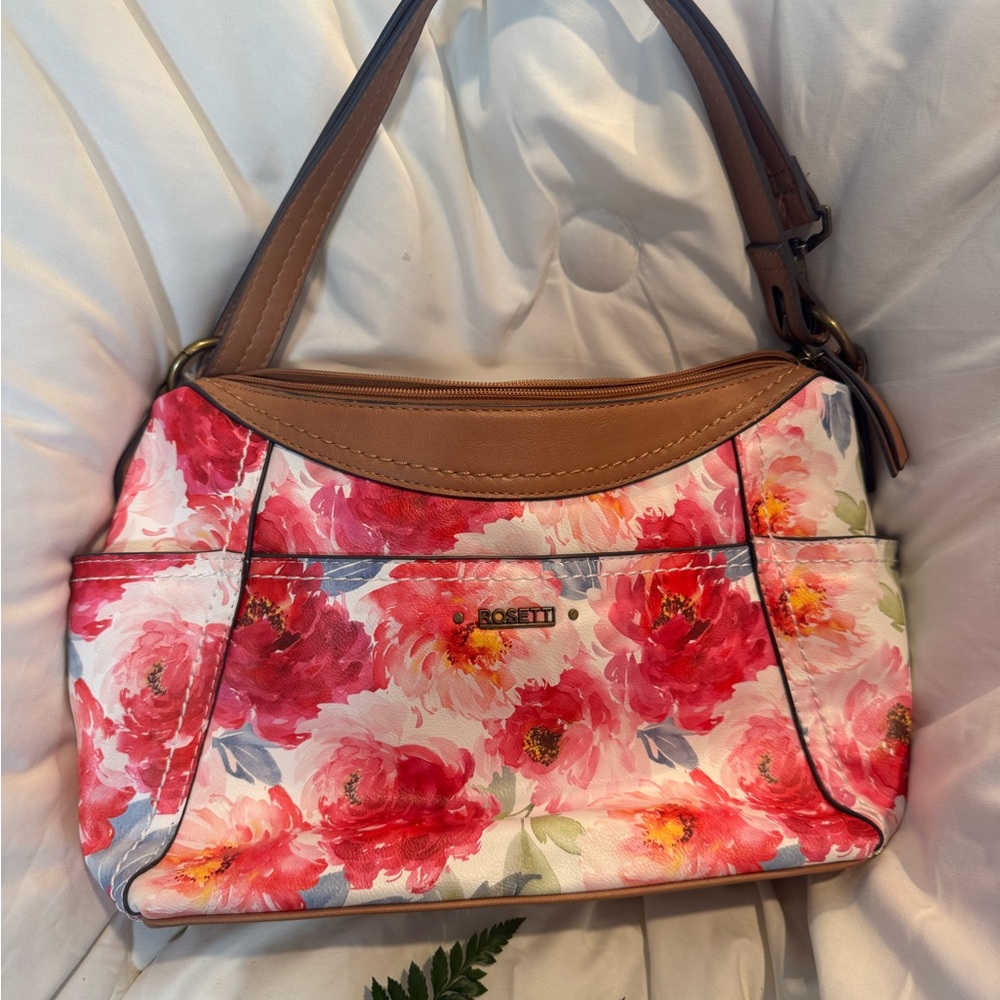 Rosetti Floral Pink and Brown Women's Bag
